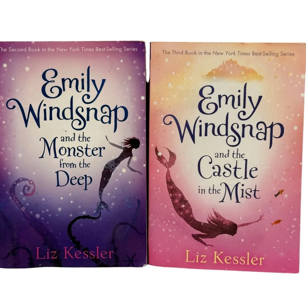 Emily Windsnap Books 2 & 3 Liz Kessler‎ Monster from Deep Castle in Mist Lot *